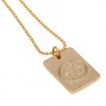 Leicester City Gold Plated Dog Tag &amp; Chain
