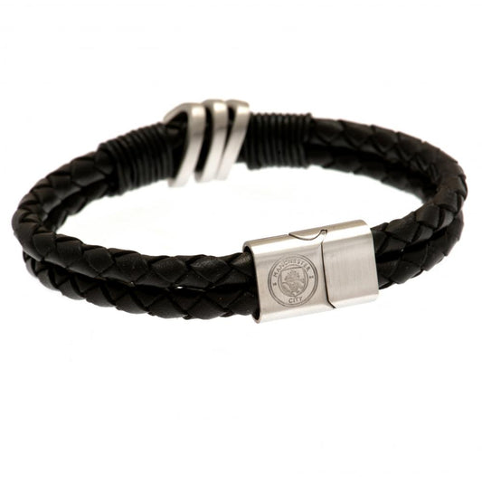 Manchester City Leather Bracelet