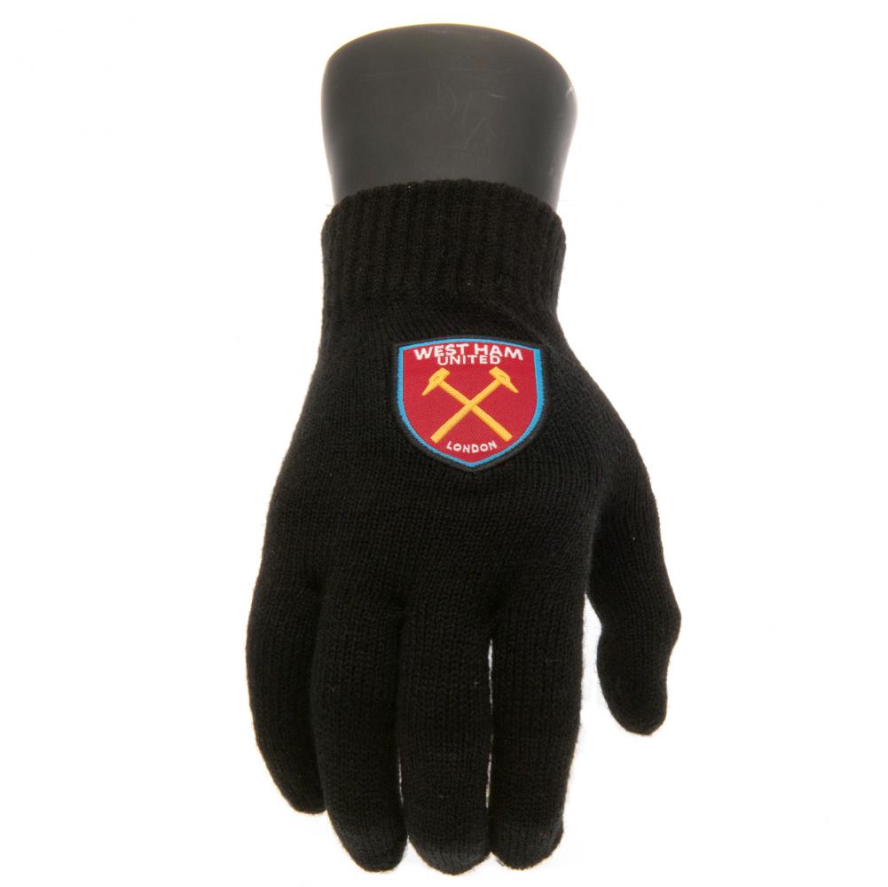 West Ham United Knitted Gloves Junior