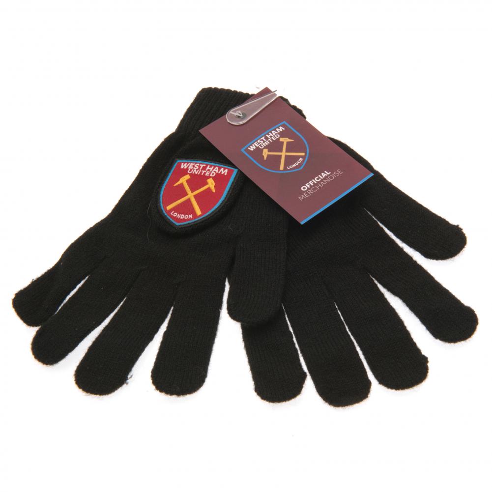 West Ham United Knitted Gloves Junior