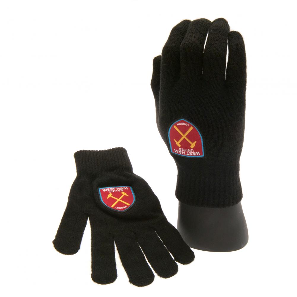 West Ham United Knitted Gloves Junior