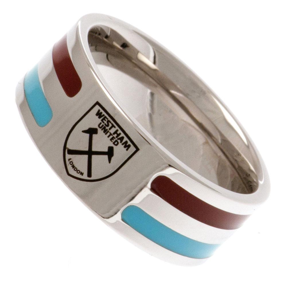 West Ham United Colour Stripe Ring Medium