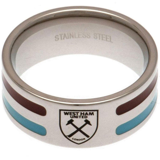 West Ham United Colour Stripe Ring Medium