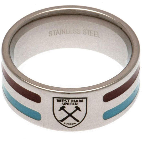 West Ham United Colour Stripe Ring Small