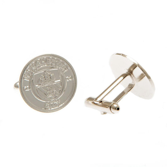 Manchester City Silver Plated Formed Cufflinks