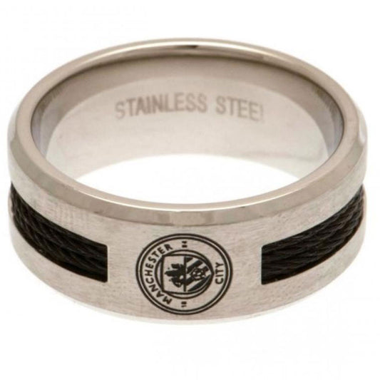 Manchester City Black Inlay Ring Medium