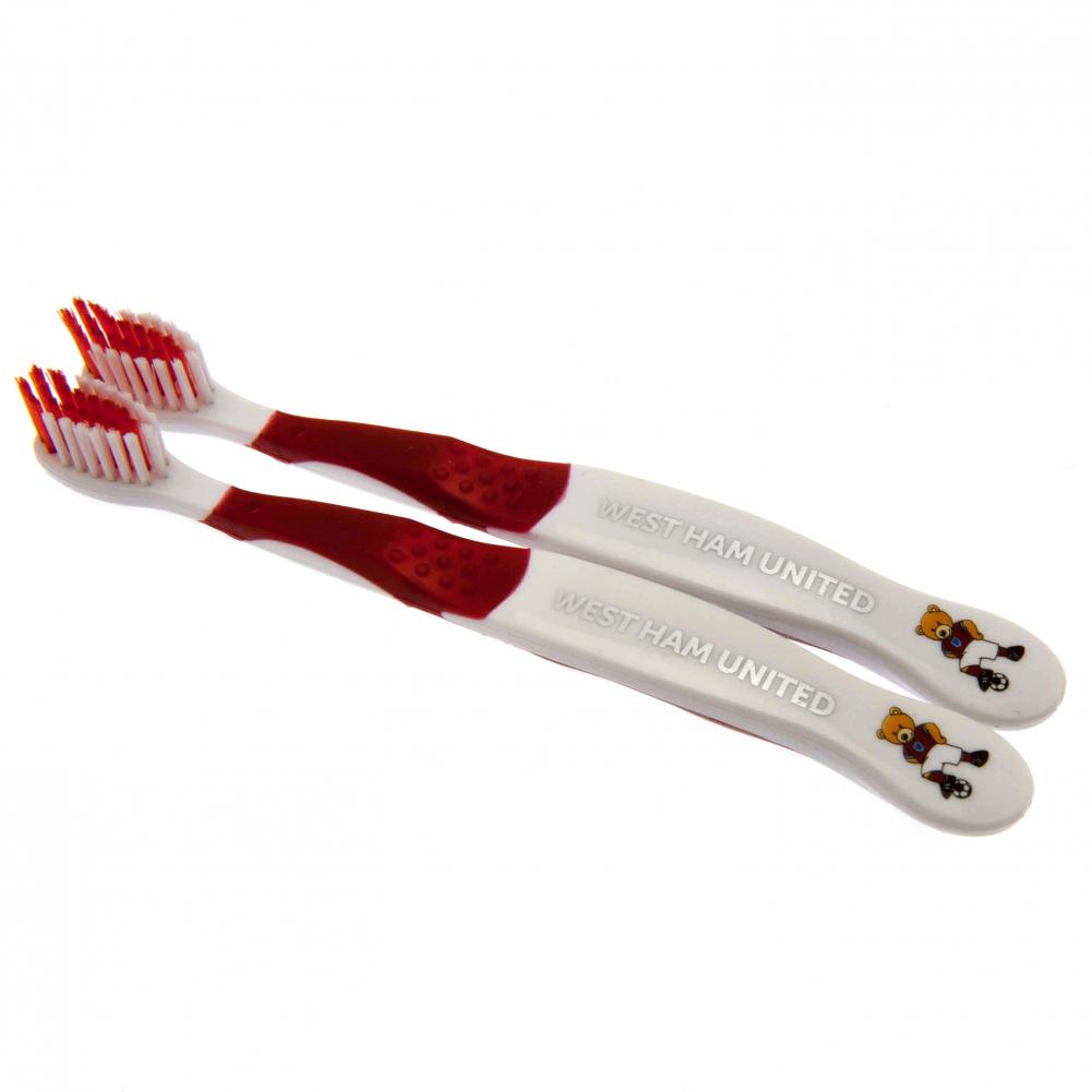 West Ham United Twin Pack Toothbrush Junior