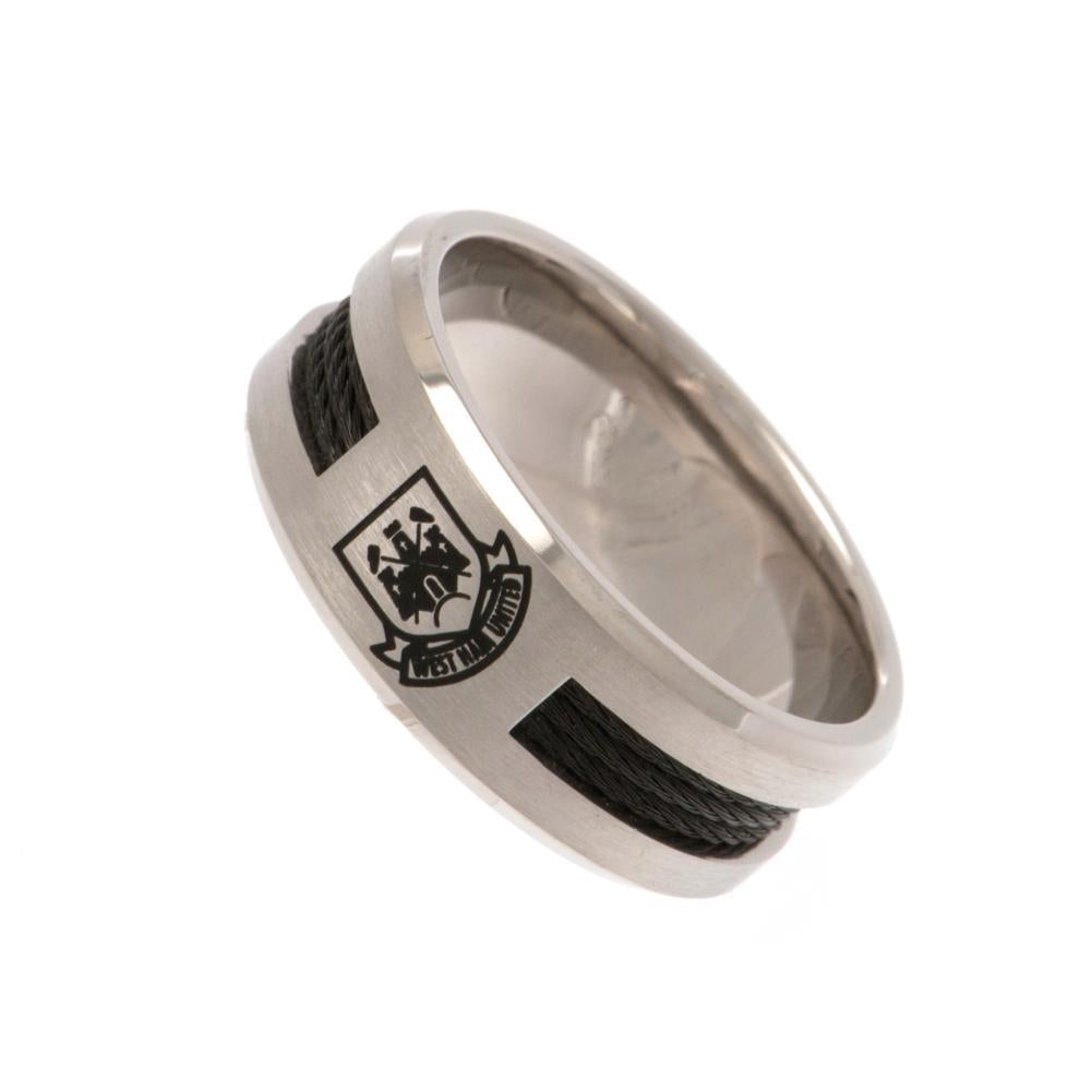 West Ham United Black Inlay Ring Medium CT