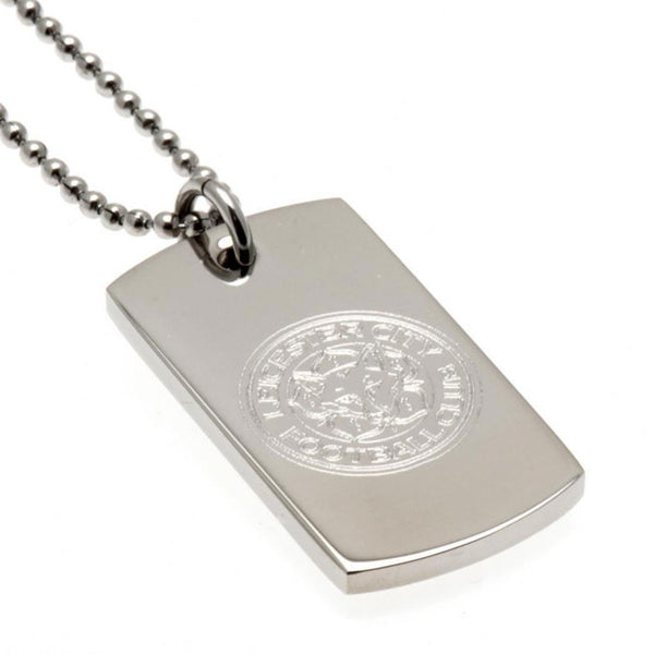 Leicester City Engraved Dog Tag &amp; Chain