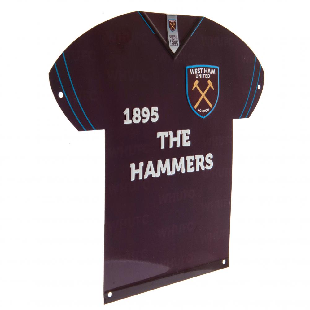 West Ham United Metal Shirt Sign