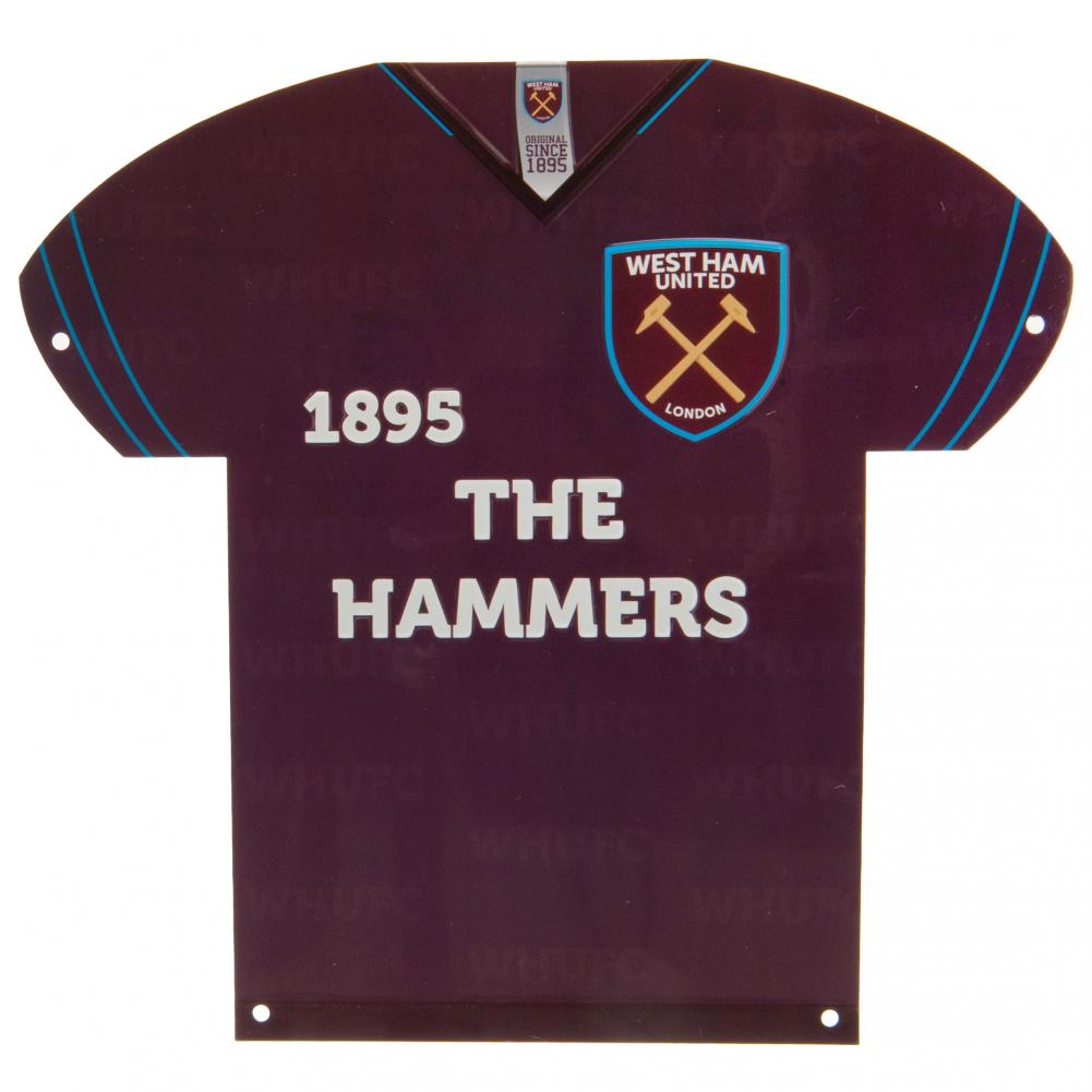 West Ham United Metal Shirt Sign