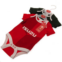 Wales Rugby 2 Pack Bodysuit 3/6 mths QT