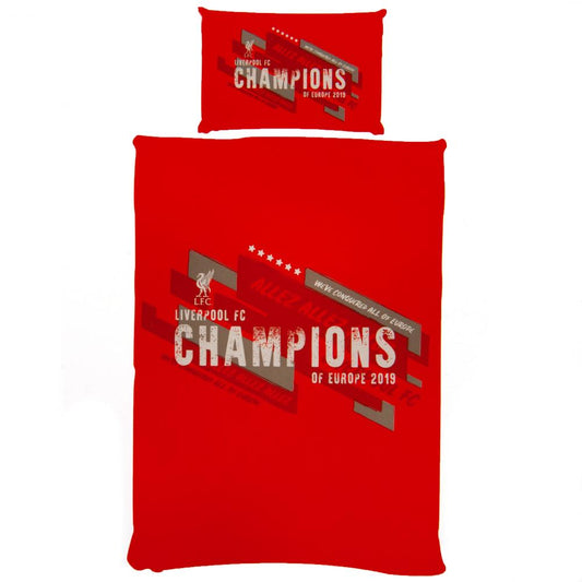 Liverpool Champions Of Europe Single Duvet Set