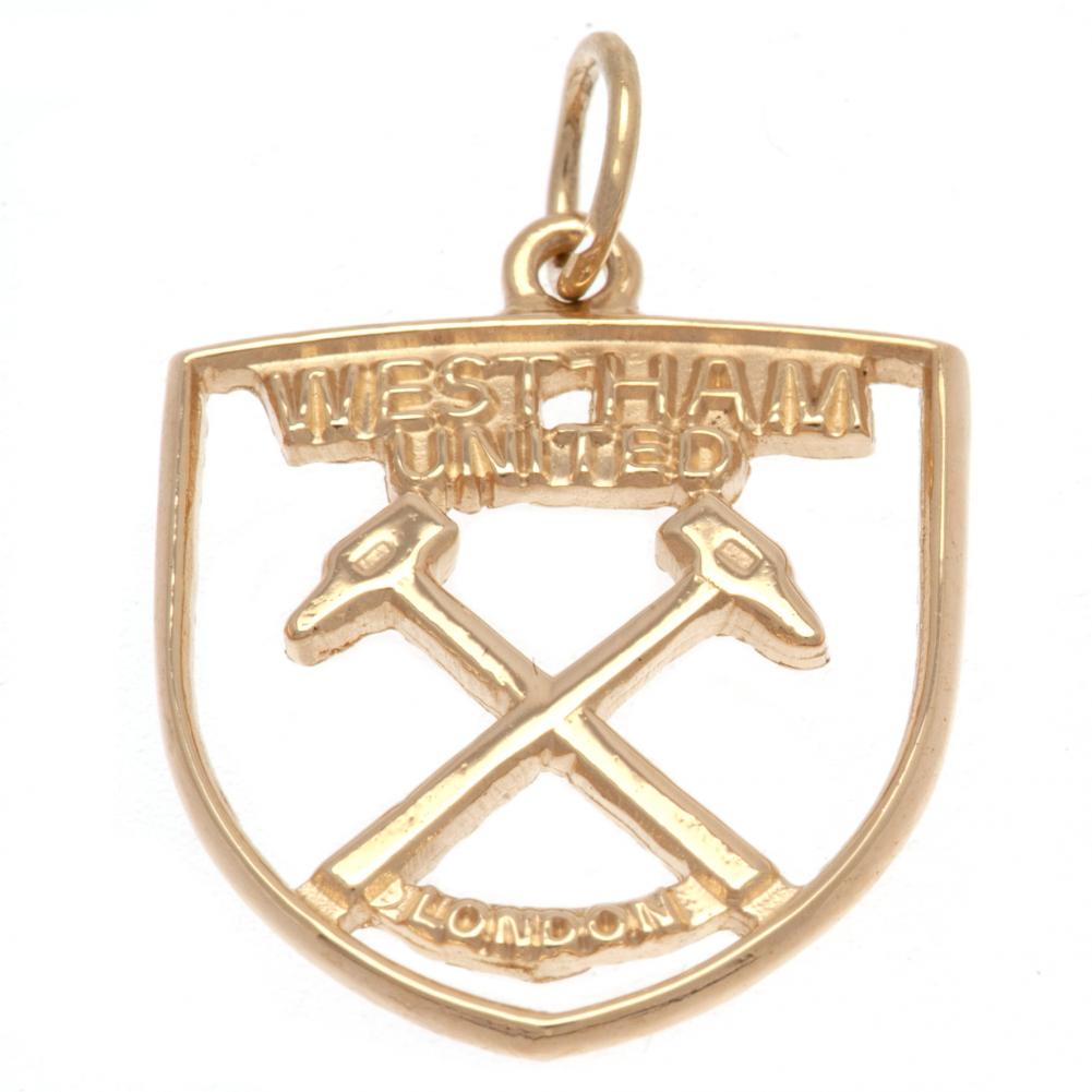 West Ham United 9ct Gold Pendant Crest