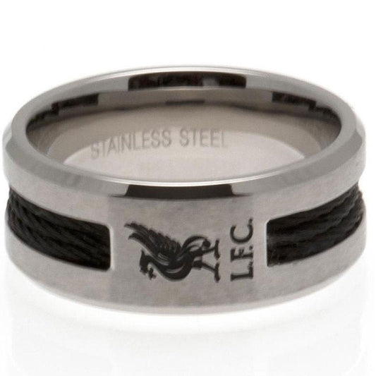 Liverpool Black Inlay Ring Small