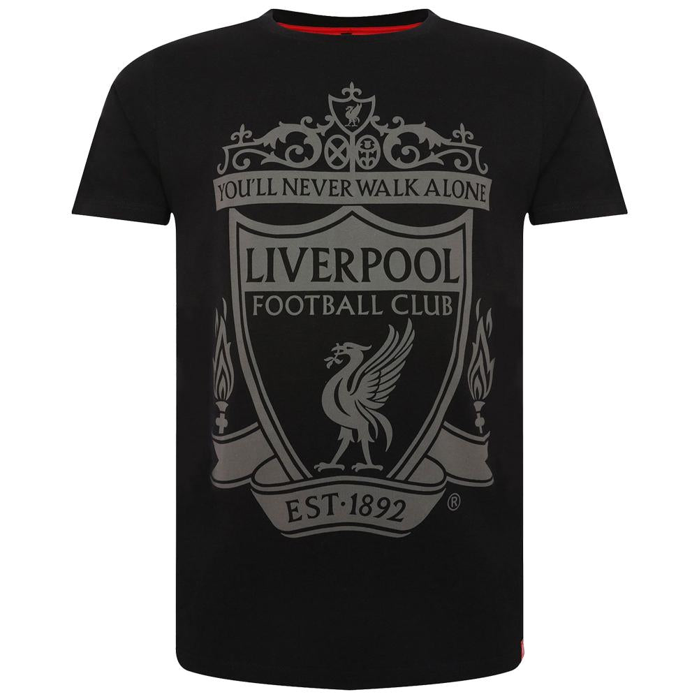 Liverpool Crest T Shirt Mens Black M