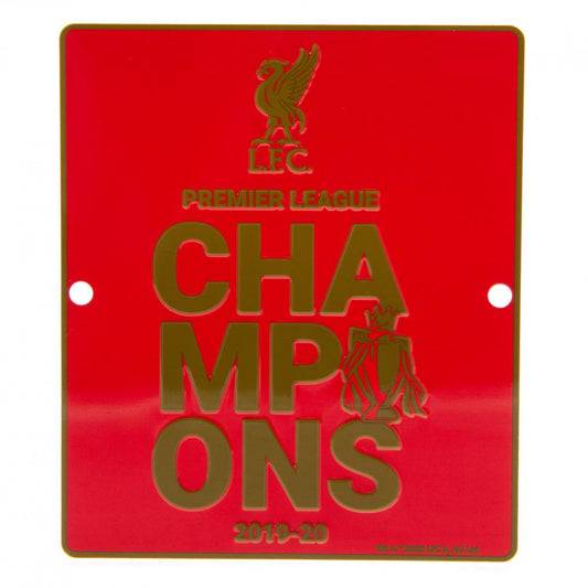 Liverpool Premier League Champions Window Sign
