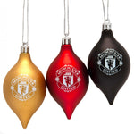 Manchester United 3pk Vintage Baubles