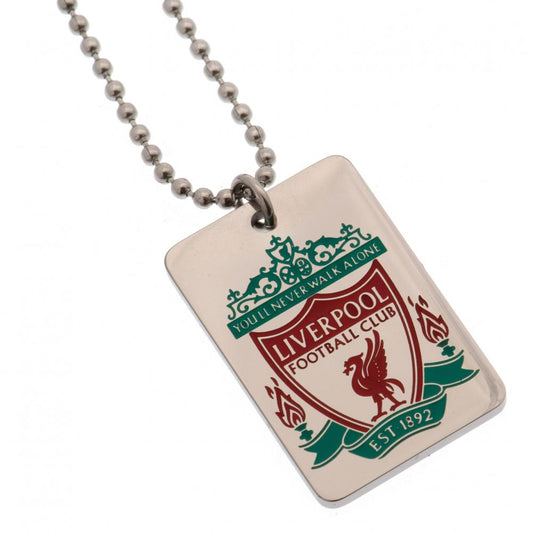Liverpool Enamel Crest Dog Tag & Chain
