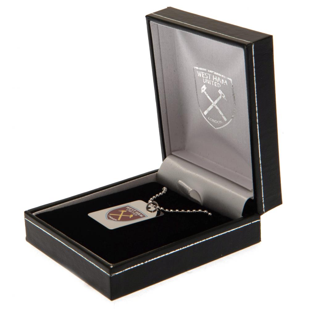 West Ham United Enamel Crest Dog Tag & Chain