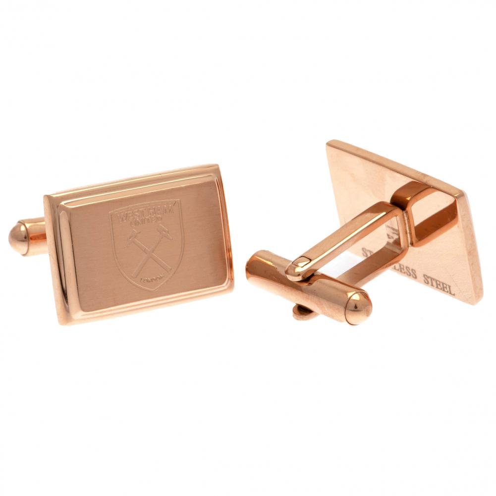 West Ham United Rose Gold Plated Cufflinks