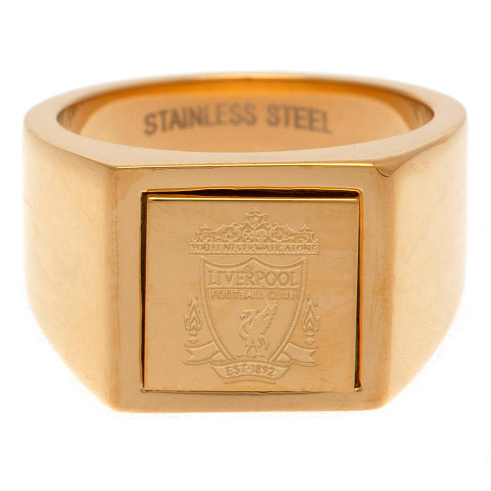 Liverpool Gold Plated Signet Ring Large