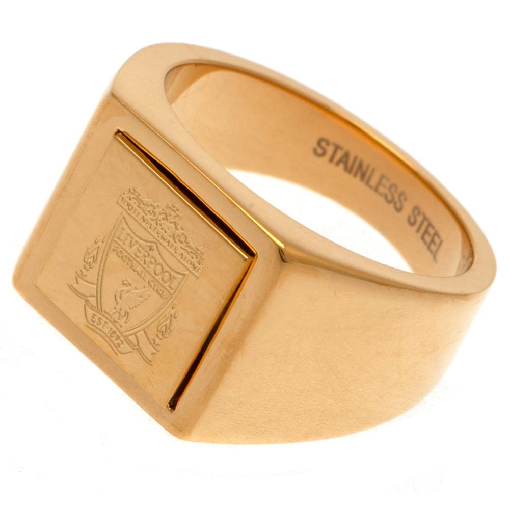 Liverpool Gold Plated Signet Ring Large