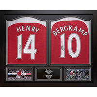 Arsenal Henry & Bergkamp Signed Shirt (Duo Framed)