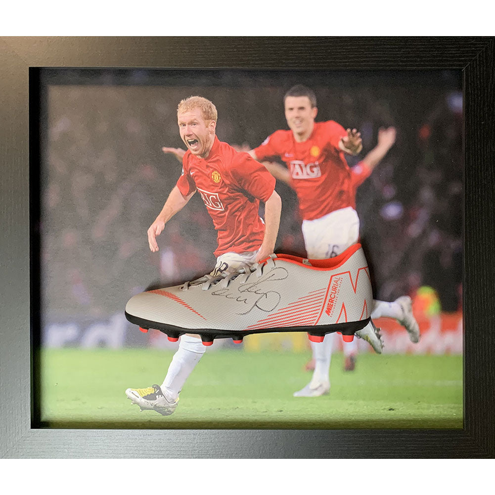 Manchester United Scholes Signed Boot (Framed)