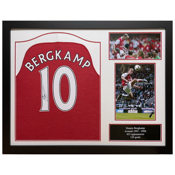 Arsenal Bergkamp Signed Shirt (Framed)
