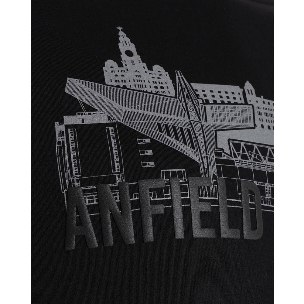 Liverpool Anfield Skyline T Shirt Mens Black XX Large