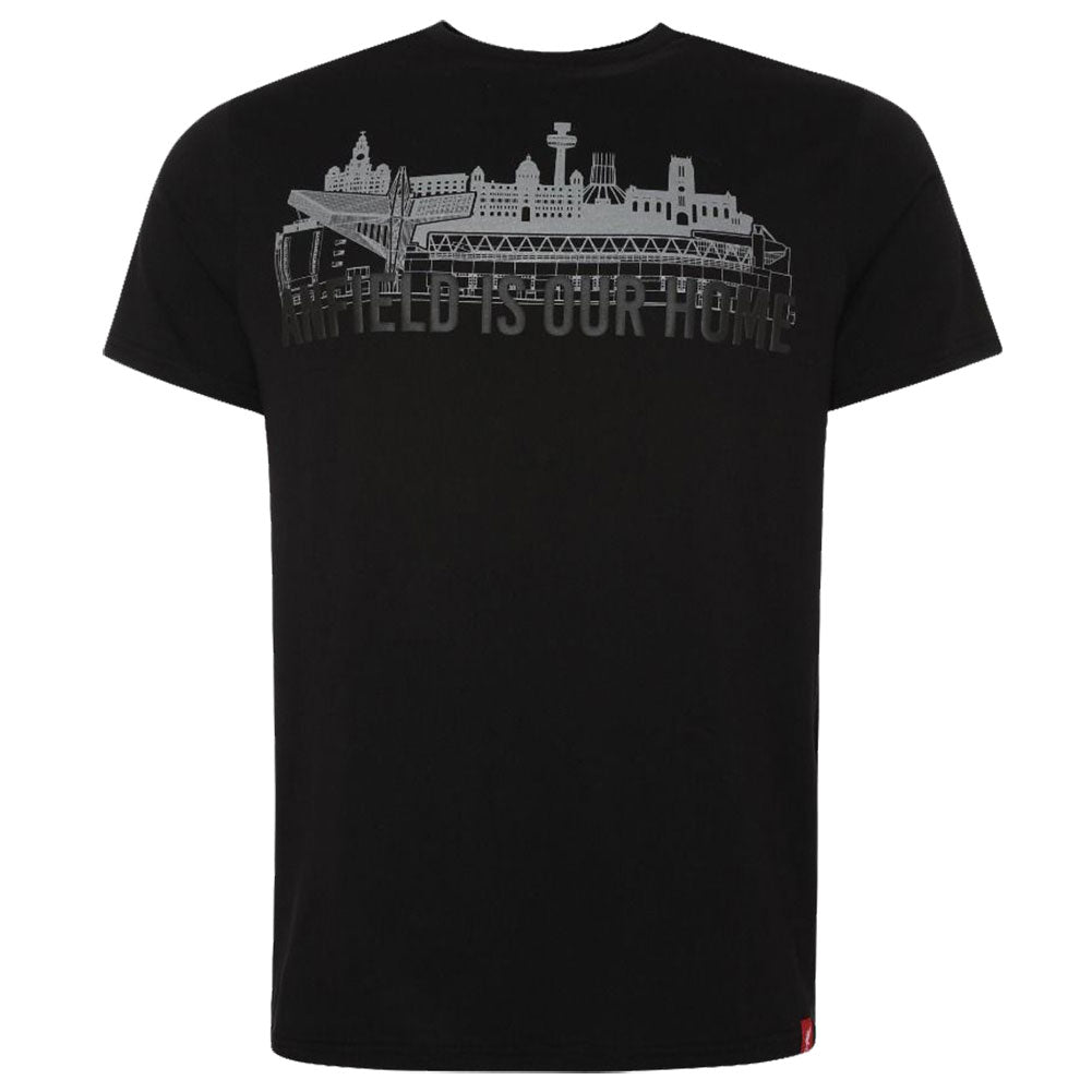 Liverpool Anfield Skyline T Shirt Mens Black XX Large