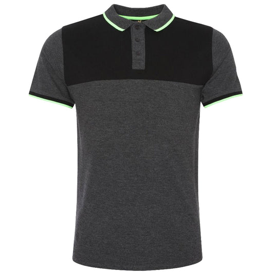 Liverpool Neon Panel Polo Mens Charcoal Small