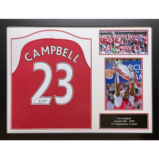 Arsenal Campbell Signed Shirt (Framed)