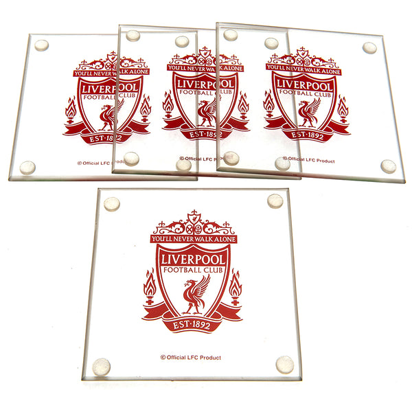 Liverpool 4pk Glass Coaster Set