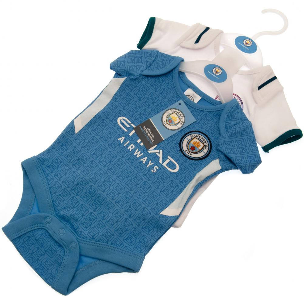 Manchester City 2 Pack Bodysuit 12-18 Mths SQ