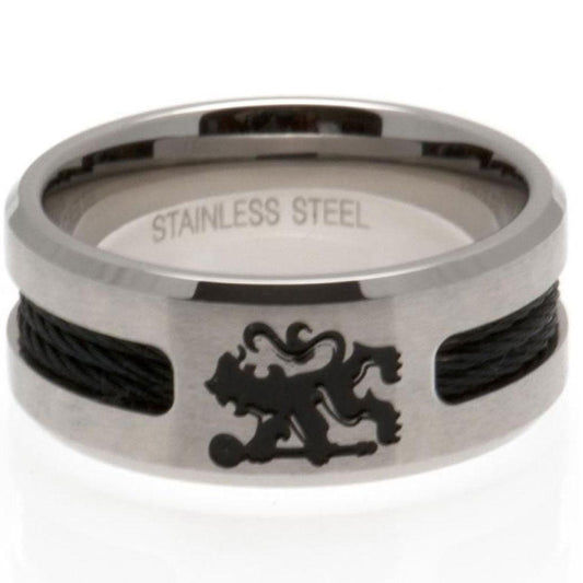 Chelsea Black Inlay Ring Medium