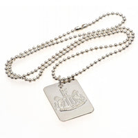 Newcastle United Silver Plated Dog Tag &amp; Chain