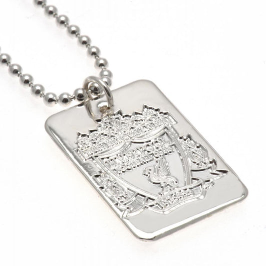 Liverpool Silver Plated Dog Tag & Chain