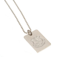 Everton Silver Plated Dog Tag &amp; Chain