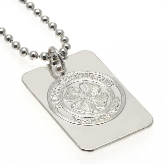 Celtic Silver Plated Dog Tag & Chain