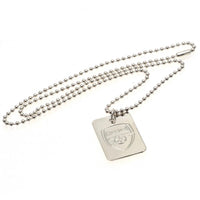 Arsenal Silver Plated Dog Tag &amp; Chain