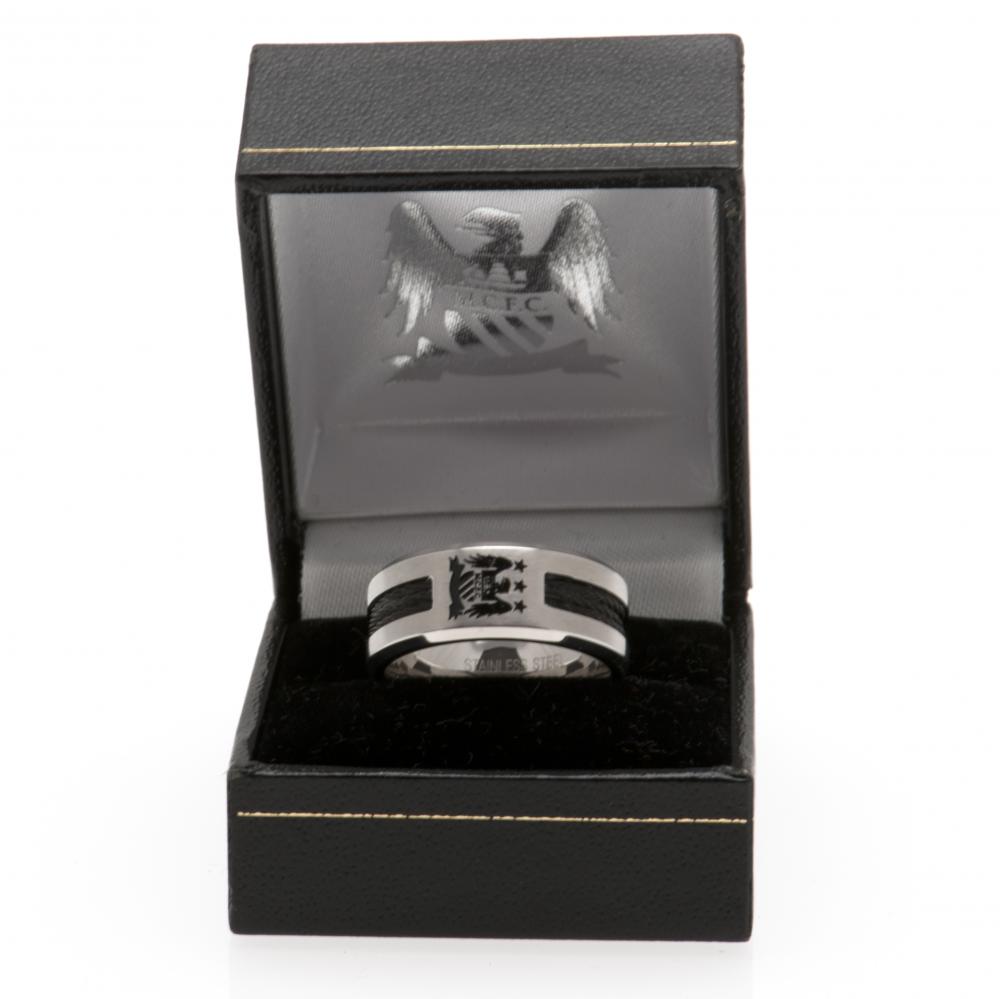 Manchester City Black Inlay Ring Large EC