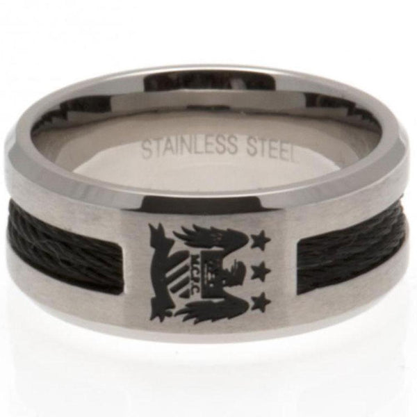 Manchester City Black Inlay Ring Large EC