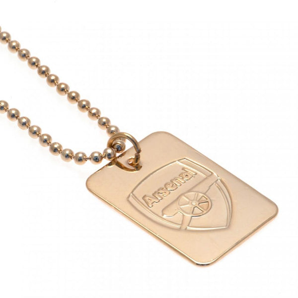 Arsenal Gold Plated Dog Tag &amp; Chain