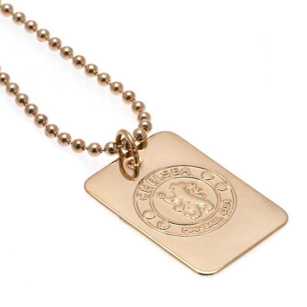 Chelsea Gold Plated Dog Tag &amp; Chain