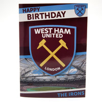 West Ham United Musical Birthday Card