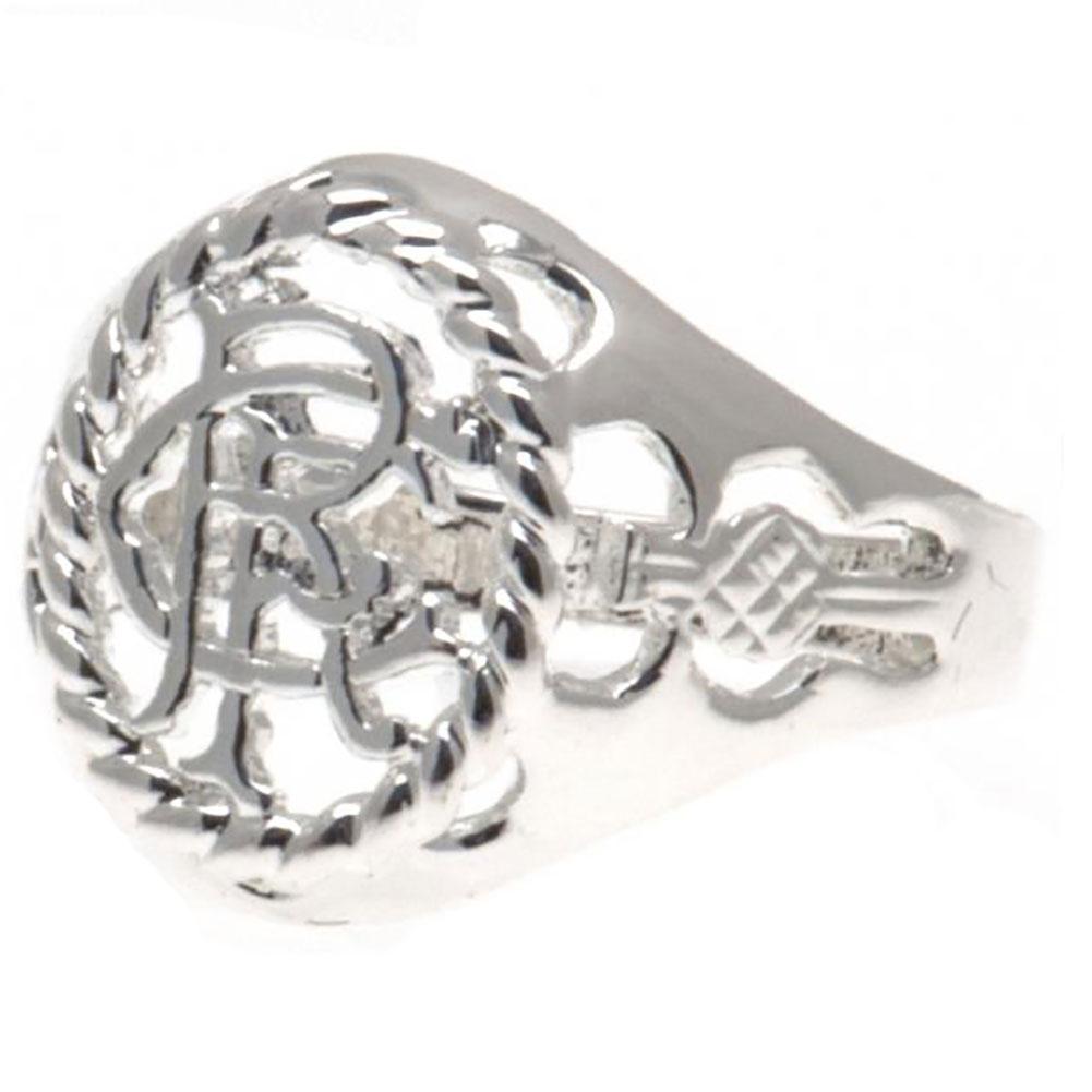 Rangers Silver Plated Crest Ring Small