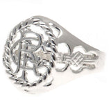 Rangers Silver Plated Crest Ring Medium