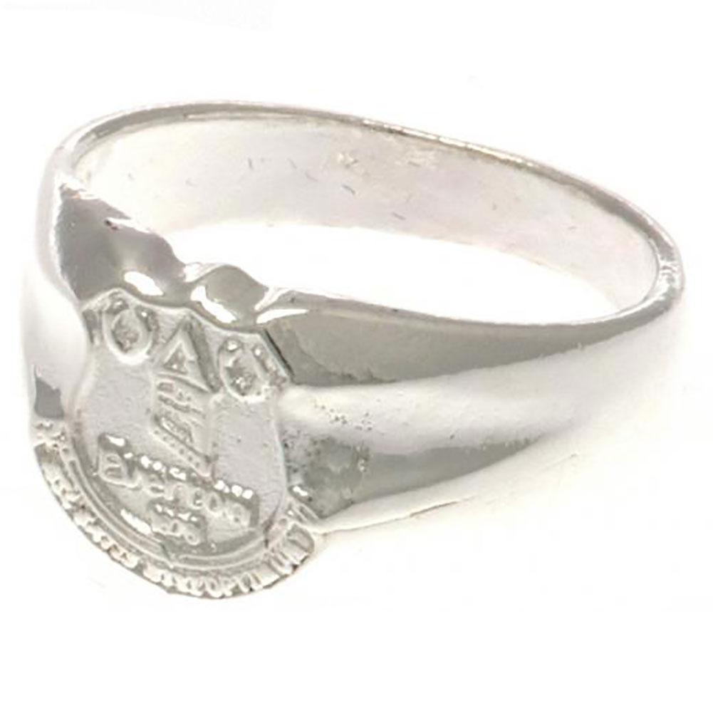 Everton Silver Plated Crest Ring Small